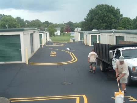 HSS providing markings for parking, travel, and safety